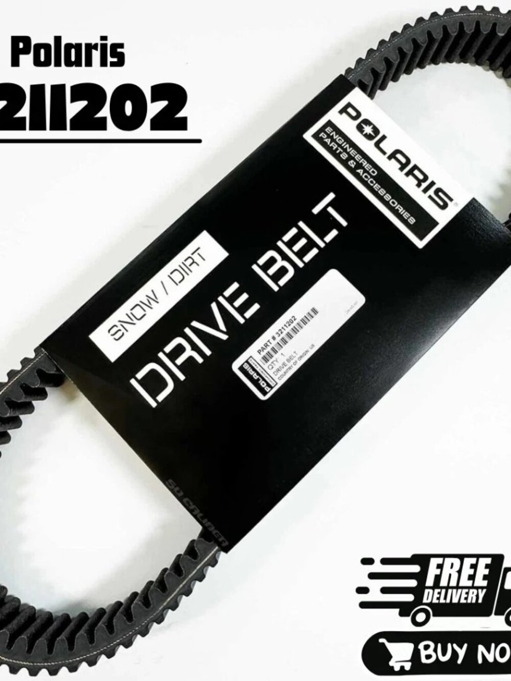 Polaris RZR Drive Belt for Pro XP, Pro XP 4, Turbo S, Turbo S 4, Turbo R 3211202